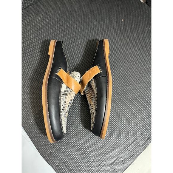 Taos Footwear Royal In Black/Tan Snake Multi Mule Loafer Womens Size 9 - Picture 4 of 7
